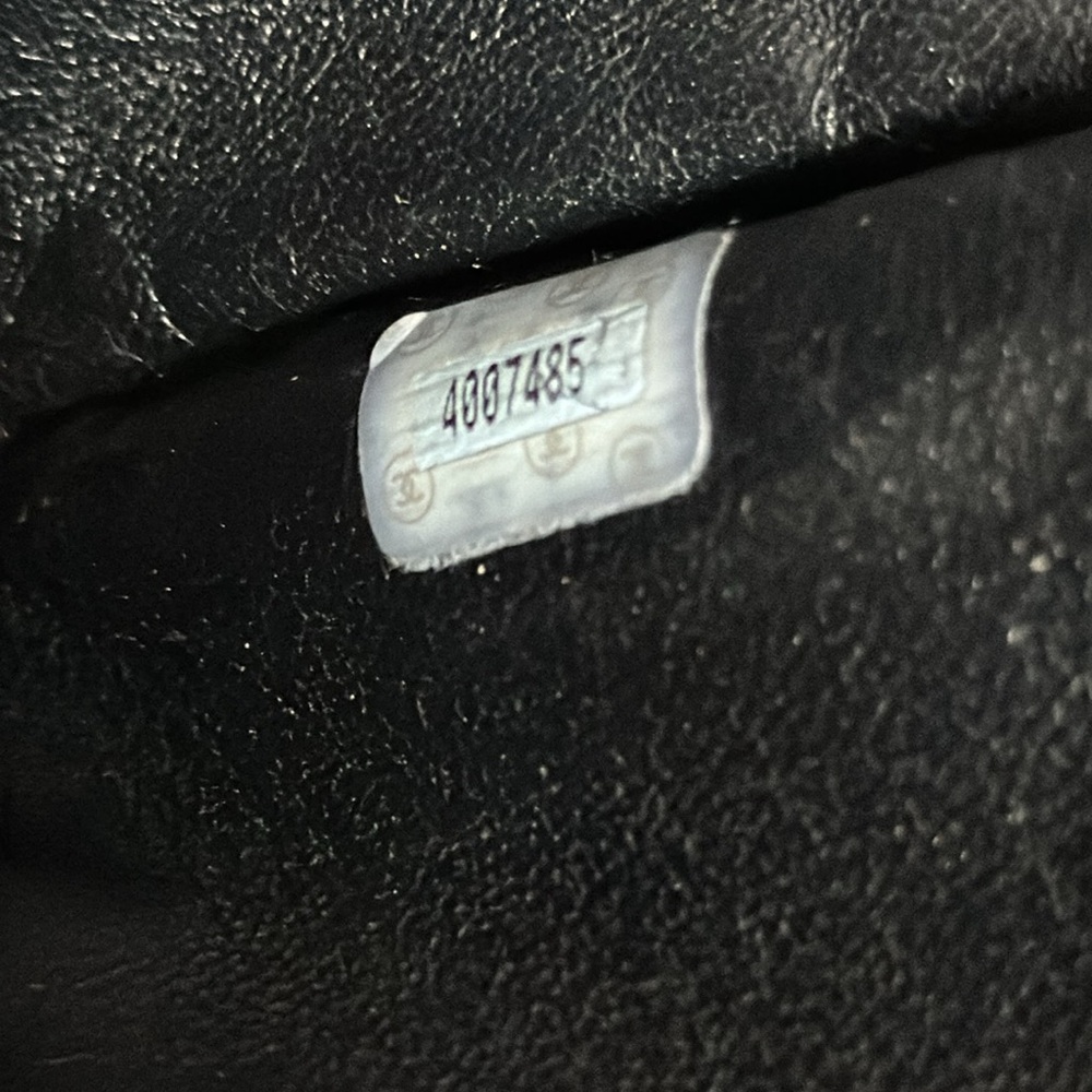 COA CHANEL CC Chunky Chain Calfskin XL Tote 24k Goldplated HDW Series #4 1996-97 - Picture 12 of 16